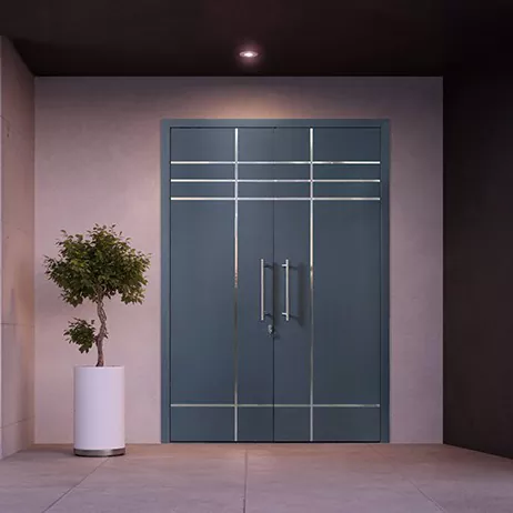 Porte d'entrée en alliage d'aluminium