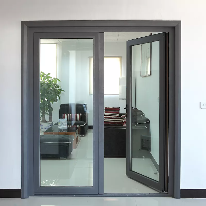Porte battante de balcon isolée en alliage d'aluminium