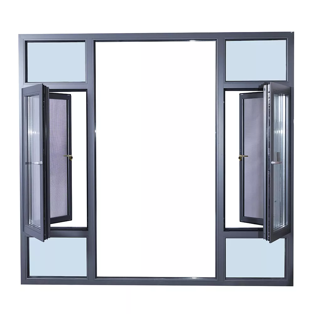 Écran de fenêtre isolé en aluminium intégré à la fenêtre coulissante intérieure