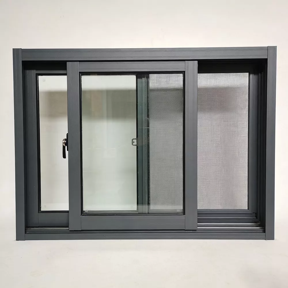 Fenêtre en alliage d'aluminium non isolante avec gaze